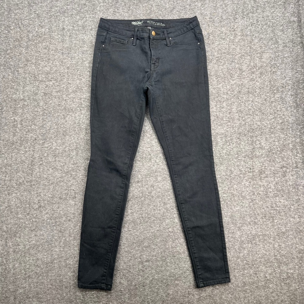 Mossimo Womens‎ Mid-Rise Jegging Power Stretch Skinny Pants Black Size 4/27R